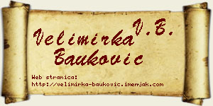 Velimirka Bauković vizit kartica
